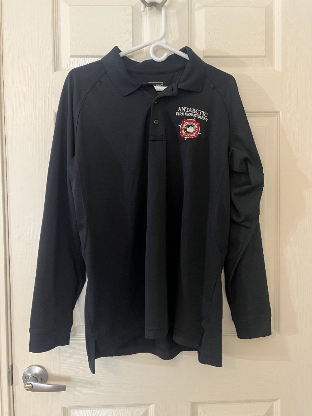 Antarctic Fire Department 5.11 Tactical Men's L/S Navy Blue Shirt Large